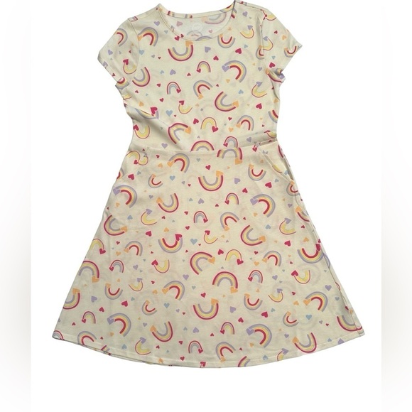 wonder nation Other - Wonder Nation Multicolor Rainbow Summer Play Dress Size Large 10-12 Pockets NWT
